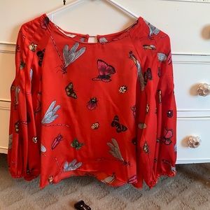 Red Zara blouse!